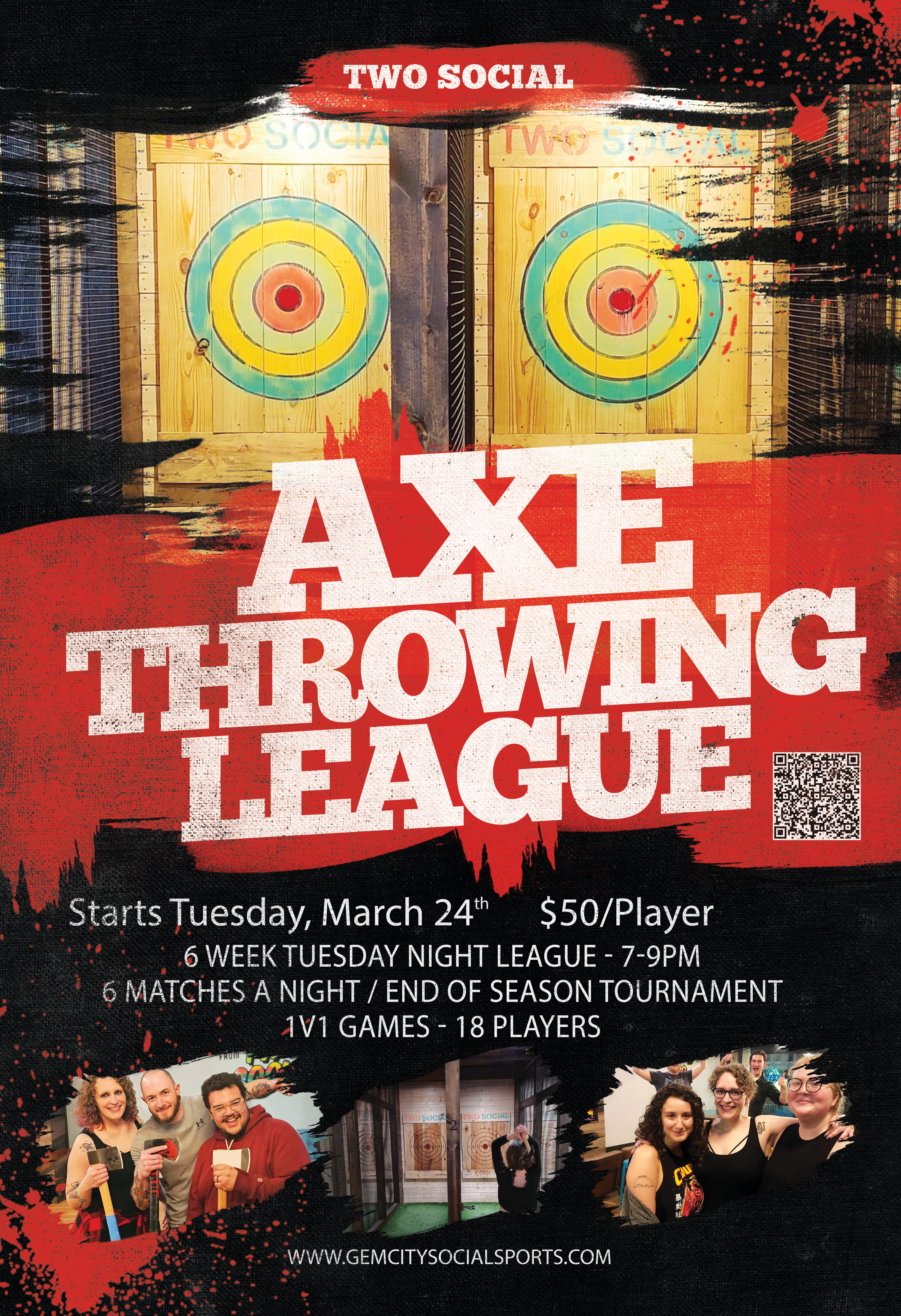 Axe Throwing League Action