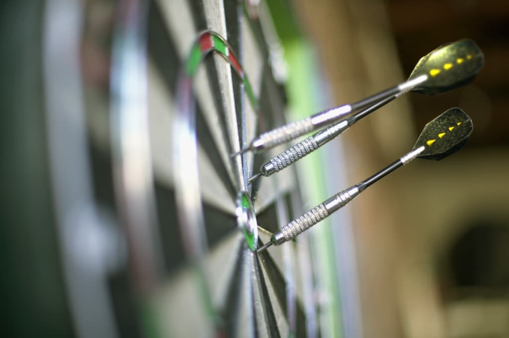 Dart boards at Two Social in Downtown Dayton, Ohio