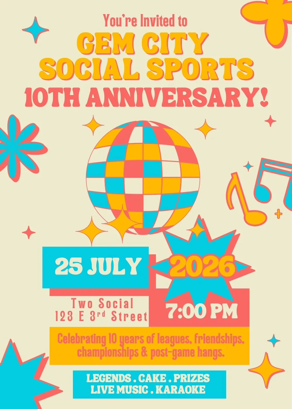 Gem City Social Sports 10th Anniversary Party