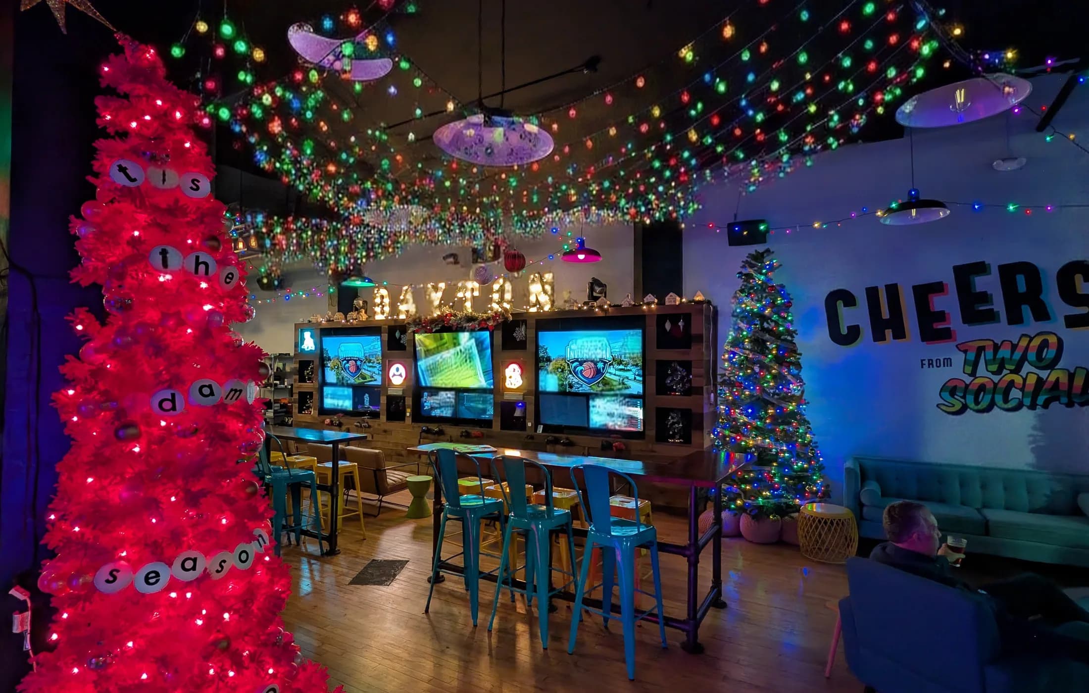 Christmas party venue at Two Social in Downtown Dayton