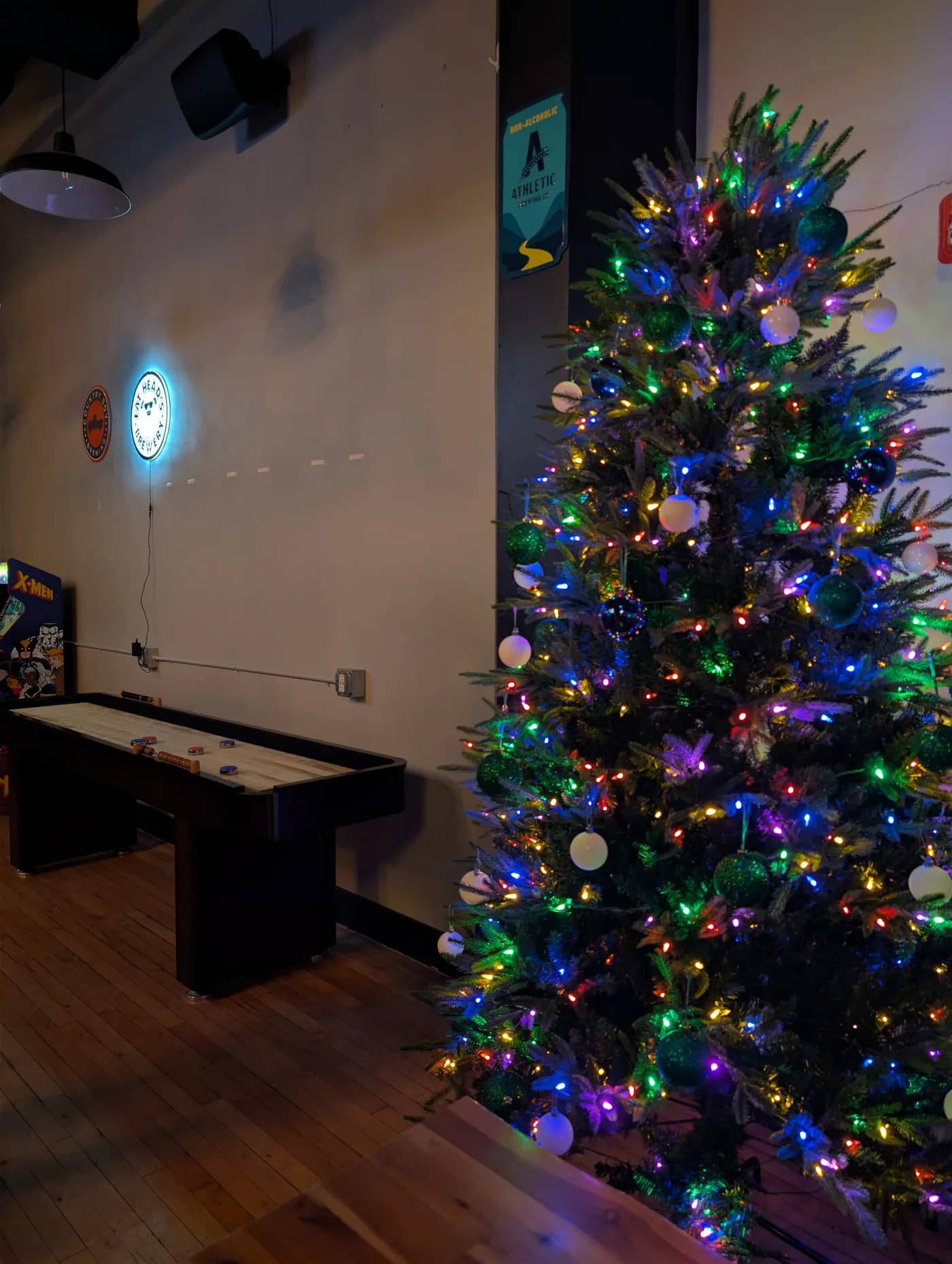 Holiday bar setup at Two Social